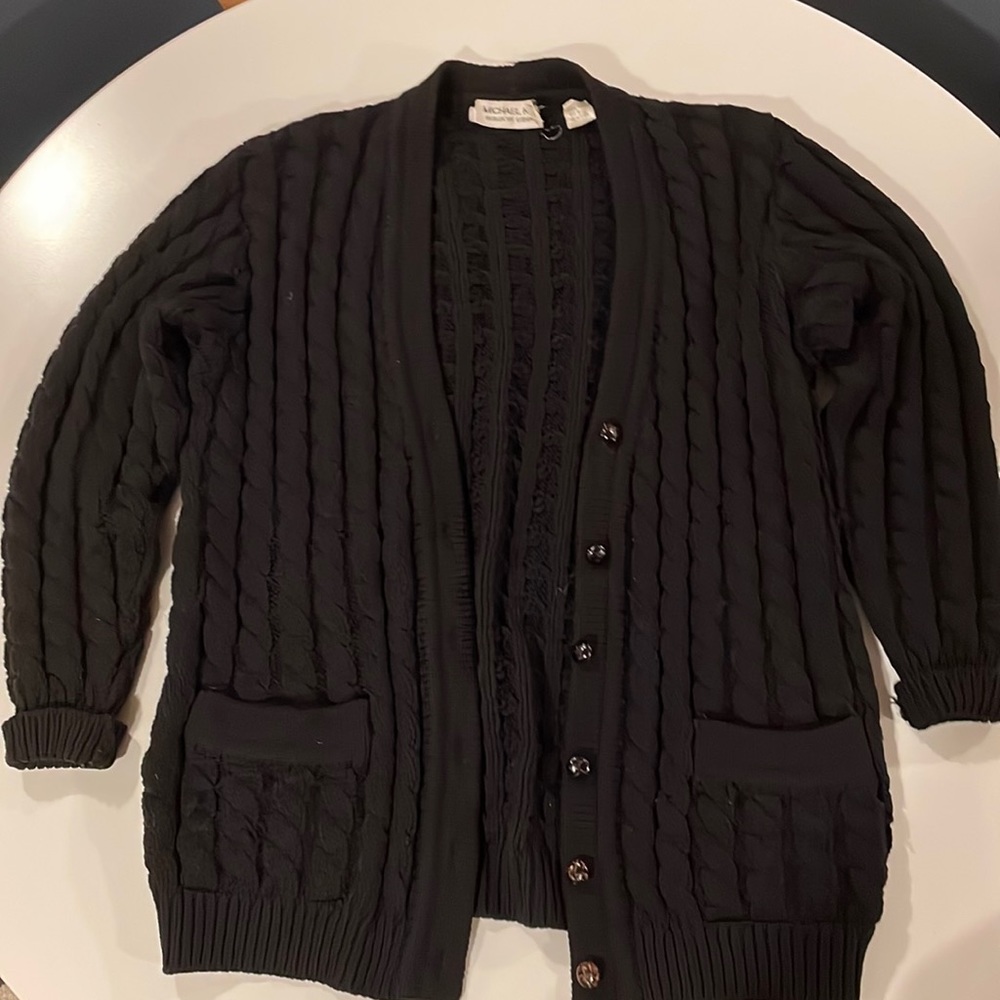 Michael Kors by Bergdorf Goodman 100% Wool Oversize Cardigan Sweater